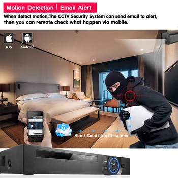 H. 265 8CH POE NVR Kit HD Face Detection CCTV Camera System 5MP Sound Audio POE IP Camera Home Security Video Surveillance Set