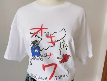 HAHAYULE-JBH Unisex Kill Bill Okinawa T-Shirt 90s Fashion Quentin Tarantino Movie Tee Shirt Japoński styl Kawaii Grunge Top