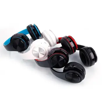 HY-812 Fold Wireless Head Wear Type Bluetooth V3.0 EDR Stereo Sport Bluetooth Headset Black & Red