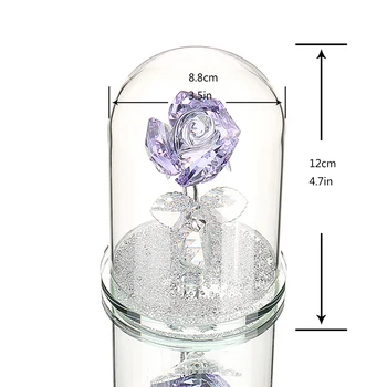 H&D romantyczna Crystal rose do dekoracji domu wisiorek Walentynki upominki prezenty wystrój domu kochanka prezent niezwykły kwiat