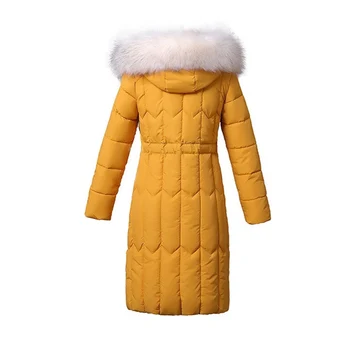 Heat Sell Women Winter Parka gęstnieje duży futrzany kołnierz z kapturem, bawełniana kurtka plus rozmiar 5XL płaszcze damskie bawełniane kurtki 2973