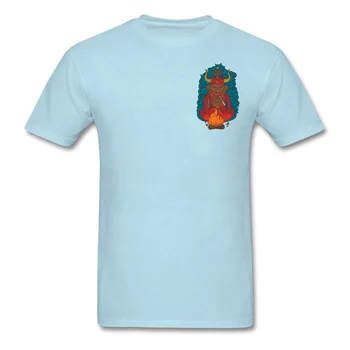 Hip-hop t-shirt Funny Smoker Fiery Shaman All Cotton Adult Tops Shirt Classic Short Sleeve T-Shirt Drop Shipping Print Men Tees