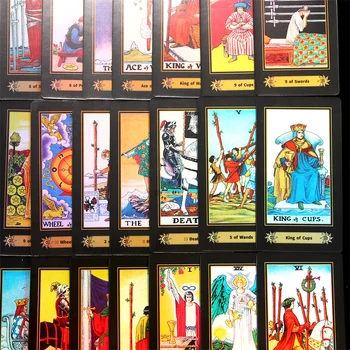 Holograficzny Świecące Świetlisty Tarot Tarot Przyszłość Opowiada Sztuczka Talia 78 Kart Ori Rider Waite Tarot