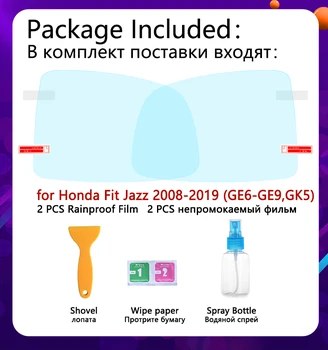 Honda Fit (Jazz 2008~2019 pełne pokrycie reflektor folia akcesoria do lusterek naklejki Shuttle GE6 GK5 2009 2010 2018