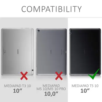 Huawei MediaPad T5 10.1 etui na tablet 360 obrotowy uchwyt skórzany pokrowiec T5 10 AGS2-W09 AGS2-L09 AGS2-L03 AGS2-W19 Funda Coque