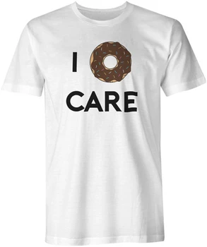I Donut Care Food Funny Joke Quote T-Shirt Top Tee Retro O Neck Tee Shirt