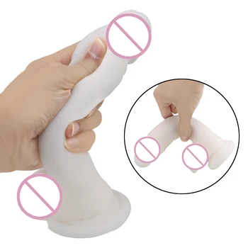 IKOKY Super miękki dildo erotyczne sex zabawki dla kobiet damska masturbacja symulacja fałszywy penis realistyczny wibrator