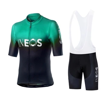 INEOS Pro Team 2019 rowerowe koszulki Męskie, letnie topy z krótkim rękawem zestaw oddychająca rower odzież bib spodenki odzież sportowa zestaw