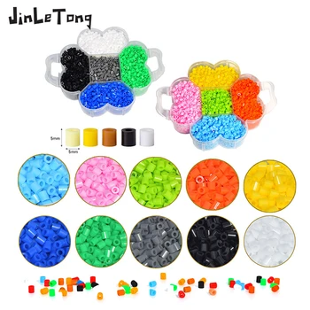 JINLETONG 6600pcs Hama Beads 5mm Set Fuse Iron beads DIY 3d puzzle Beads gwarancja jakości perler Fuse beads diy toy