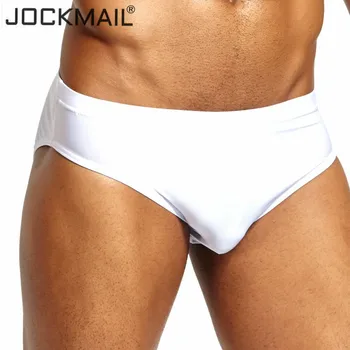 JOCKMAIL 4 szt./lot lodu jedwab, męska bielizna stałe szorty sexy męskie majtki bikini przezroczyste gay bielizna slipy męskie poślizgu