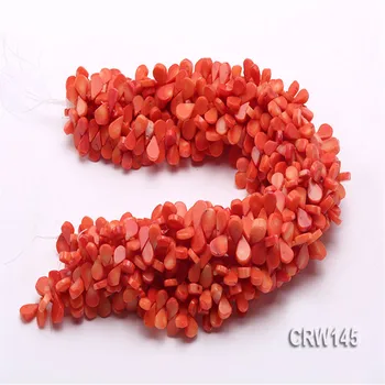 JYX sprzedaż Hurtowa 12*18 mm nasiona w kształcie pomarańczowy Koral koraliki Wolna linia 15 cali Fit DIY stylowy koral naszyjnik