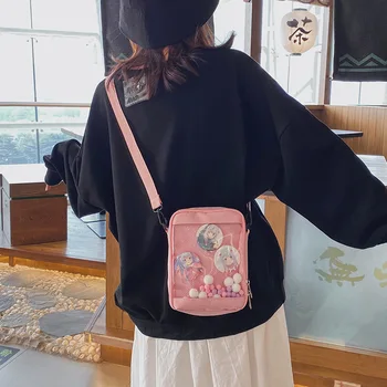 Japoński Styl Anime Wpływach Kawaii Lolita Dziewczyny Kobiety Itabag Plecak Torba Torby Plastikowe Ikona Ładny Szkolny Przezroczysty Mini-Torba