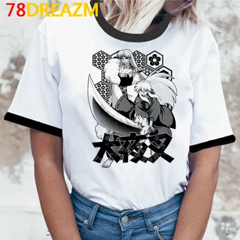 Japońskie Anime Inuyasha T Shirt Women Kawaii Summer Tops Cartoon Shaman King Tshirt Toilet Bound Hanako Kun Graphic Tees Female