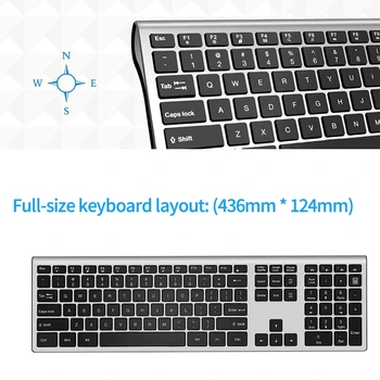 Jelly comb 2.4 G Wireless Keyboard Mouse Set for Laptop Desktop, Notebook 109keys pełnowymiarowa klawiatura i mysz grzebień dla Windows