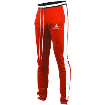 Jesień casual męskie spodnie 2020 moda szwy paski marki sportowe wygodne spodnie typu slim biegacz fitness spodnie