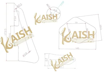 KAISH LP Pickguard jamy Турсс trzpień pokrywa zestaw dla Gibson Les paul złote lustro