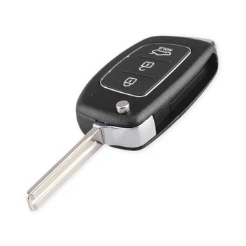 KEYYOU 20pcs 3/4BTN Car Remote Key Fob Shell For Hyundai HB20 SANTA FE IX35 IX45 Accent I40 Flip Folding Key Case