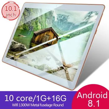 KT107 plastikowy tablet 10,1-calowy ekran HD, duży ekran Android 8.10 wersja moda przenośny tablet 8G+64G Biały tablet xiajia