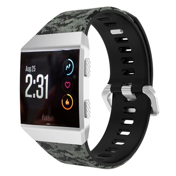 Kamuflaż Miękki silikonowy pasek do zegarków Fitbit Ionic wymiana Sportowy pasek do zegarka smart watch band akcesoria sportowe towary
