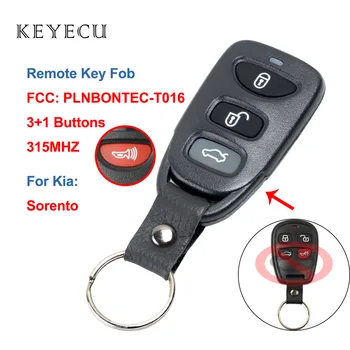 Keyecu 4 przyciski zdalnego sterowania samochodowy pilot 315 mhz dla Kia Sorento 2004 2005 2006, FCC ID: PLNBONTEC-T016, P/N: 95430-2E430