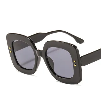 Klasyczne, retro kwadratowe okulary damskie moda okulary projekt sexy luksusowej marki mężczyźni odkryty jazdy lustro