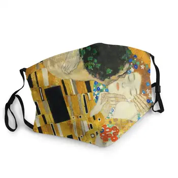 Klimt Pocałunek Mask Anti Haze Przeciwpyłowa Моющаяся Gustav Klimt Freyas Art Face Mask Pokrywka Dorosły Respirator Usta-Муфель