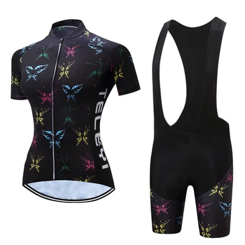 Kobiecy zestaw odzieży rowerowej 2021 lato rower Jersey bib spodnie kobiety rower odzież szorty MTB kostium sukienka bluzka mundury