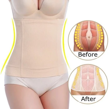 Kobiety 4 Stalowe Kości Bezszwowe Gorset Talia Trener Cincher Bielizna Modelująca Tummy Control Pas Tummy Shaper Brzuch Odchudzanie Pas
