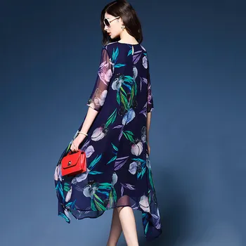 Kobiety wydruku sukienka jesienna moda koronki druku długie vestidos dobrej jakości kobiety Rosyjski styl codzienne jesienne sukienka C251