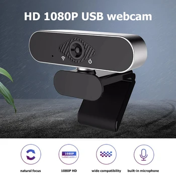Komputerowa kamera internetowa z wbudowanym mikrofonem 2MP Full HD 1080P panoramiczny obraz wideo praca akcesoria do domu USB kamera dla komputerów PC