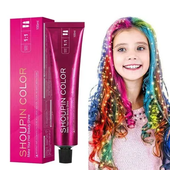 Krem do włosów Hair Mermaid Coloring Shampoo łagodny Bezpieczny szampon do koloryzacji włosów dla wszystkich włosów wosk красящая pasta łatwo się maluje