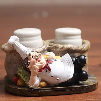 Kuchnia szef kuchni kucharz pieprz przyprawa butelka model pomnik miniaturowa figurka prezenty rzemiosło żywicy biżuteria akcesoria do domu TTBD85