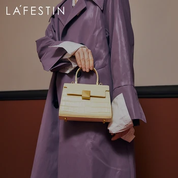 LA FESTIN 2020 nowa modna torba-komunikator na jedno ramię skórzana torba damska torba retro księżniczka mała kwadratowa torba