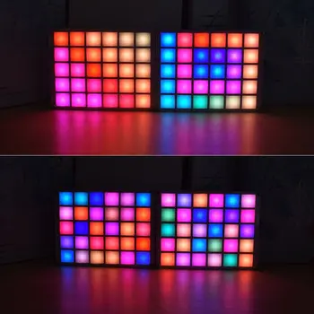 LED Digital Music Spectrum Display DIY Kit Module LED Equalizer Music Spectrum Colorful Palette Clock DIY Electronic Kit U4LB