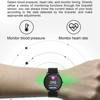 LEMFO T90S Smart Watch 2020 New for Men Women HD Screen Heart Rate Blood Pressure Monitoring IP67 wodoodporny Android IOS