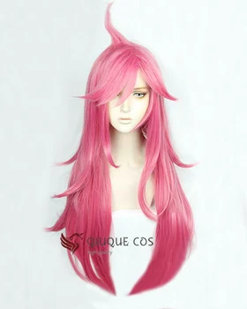 LOL Battle Academia Katarina Du Couteau 75 cm długie różowo-różowe stylizowane włosy odporne na cosplay kostium peruk + peruka Czapka