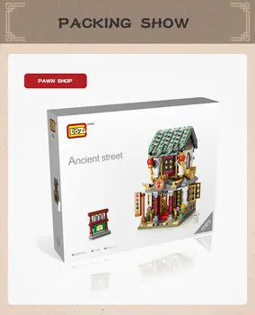 LOZ Mini Building Blocks chiński styl uliczny architektura prezenty sklep z zabawkami edukacja Loz Blocks Toys For Children Boys Girl