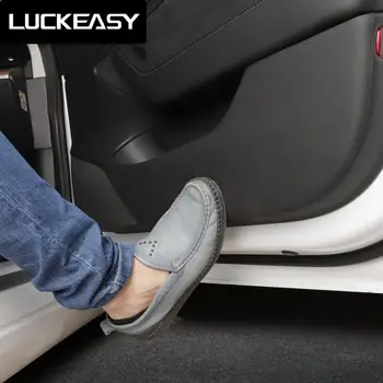 LUCKEASY dla Tesla Model 3 2018-2019 niewidzialna drzwi samochodu anty-Kick Pad ochrona boczna krawędź folia protector naklejki