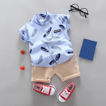 Lato 2020 nowe zestawy ubrań dla chłopców odzież dziecięca bawełniane print koszulka z krótkim rękawem + spodenki zestaw ubrań dla chłopców