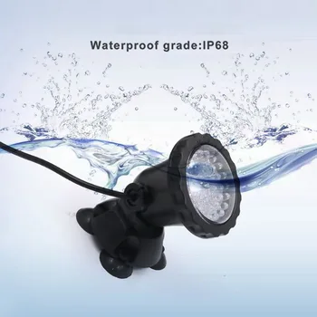 Led podwodne światła wodoodporny IP68 RGB lampa 12 w plamę światła do pływania basen ogród fontanny w stawie wody Akwarium Akwarium