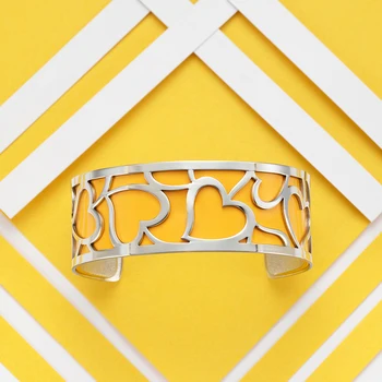 Legenstar bransoletka w kształcie serca 25 cm bijoux acier inoxydable femme 2019 manchette bransoletka dwustronny Skórzany pasek biżuteria bijoux