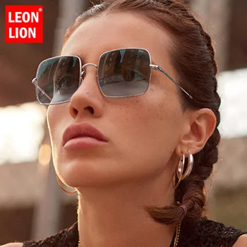 LeonLion 2021 kwadratowe okulary Kobiety retro okulary Kobiety wysokiej jakości okulary Kobiety/mężczyźni lustro Oculos De Sol Feminino UV400