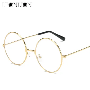 LeonLion 2021 okrągłe metalowe okulary Kobiety karmelowy kolor klasyczny retro Tęcza okulary mężczyźni Oculos De Sol Masculino UV400