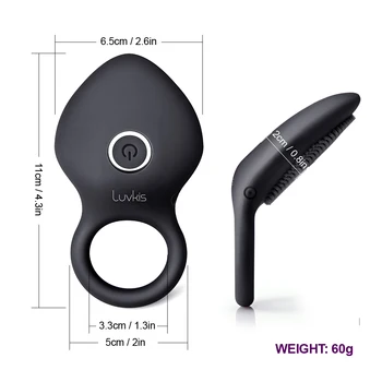 Luvkis 10 prędkości penis wibrator pierścień męski dłuższy wibracyjny kogut z pierścieniem masażer pióro silikonowe seks zabawki USB naładowana