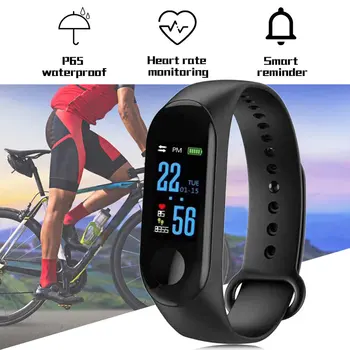 M3s Smart Bracelet Color-screen IP67 Fitness Tracker blood pressure Heart Rate Monitor Smart band dla telefonu Android IOS