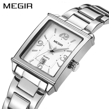 MEGIR White Women ' s Zegarki Top Brand Luxury Wodoodporny Woman Watch bransoletka moda Bransoletka ze stali nierdzewnej zegarek dla kobiet