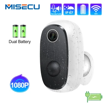 MISECU 1080P WiFi kamera akumulator zasilanie bezprzewodowe bezpieczeństwo kamera IP PIR Motion Detect wodoodporny otwarty widok aplikacji