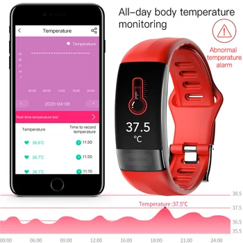MKS11plus ciśnienie krwi Smartband monitor rytmu serca PPG EKG inteligentne bransoletka aktywność fitness tracker pomiaru temperatury ciała