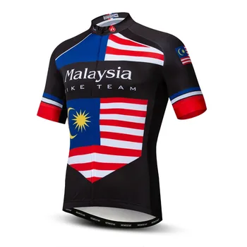 Malezja Singapur Indie Pro Team Jazda Na Rowerze Jersey Mężczyźni Lato Rower Górski Odzież Mayo Ciclismo Racing Sport Rower Koszula