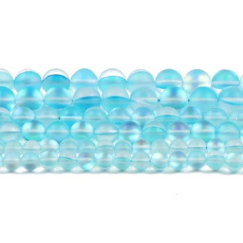 Matowe jezioro niebieski Labradoryt kamień naturalny okrągły wolny rozporowy koraliki do tworzenia biżuterii DIY wisiorki bransoletki kolczyki stadniny 6 8 10 mm 15